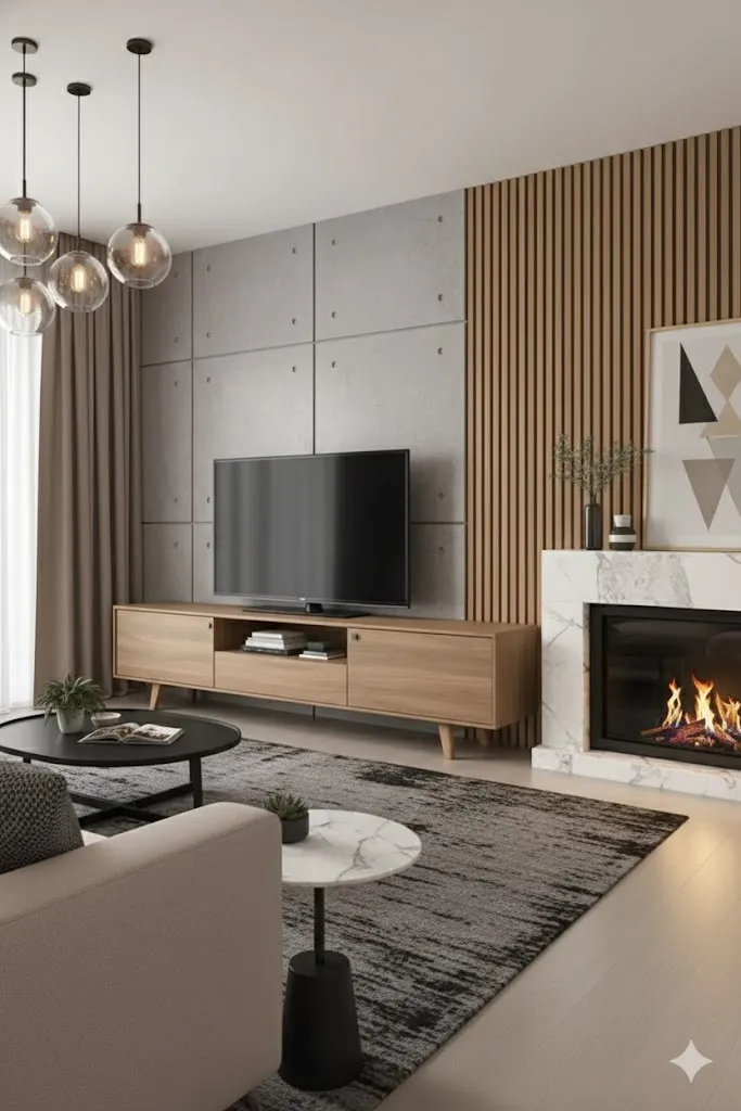 Wooden Floor Standing TV Base (5' x 2')